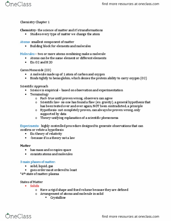 CHEM 1300 Lecture Notes - Lecture 1: Radiocarbon Dating, Particle Size, Scientific Law thumbnail