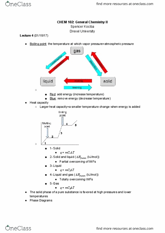 CHEM 102 Lecture Notes - Lecture 4: Chemical Formula, Heat Capacity, Methamphetamine thumbnail