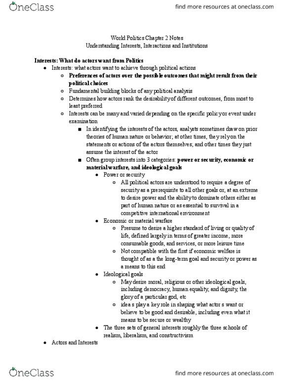 POLI 12 Chapter Notes - Chapter p45-79: Government Simulation Game, Twitter, World Politics thumbnail