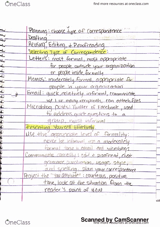 ENGL 210 Chapter 12: Technical Communication pg. 358-81 notes thumbnail