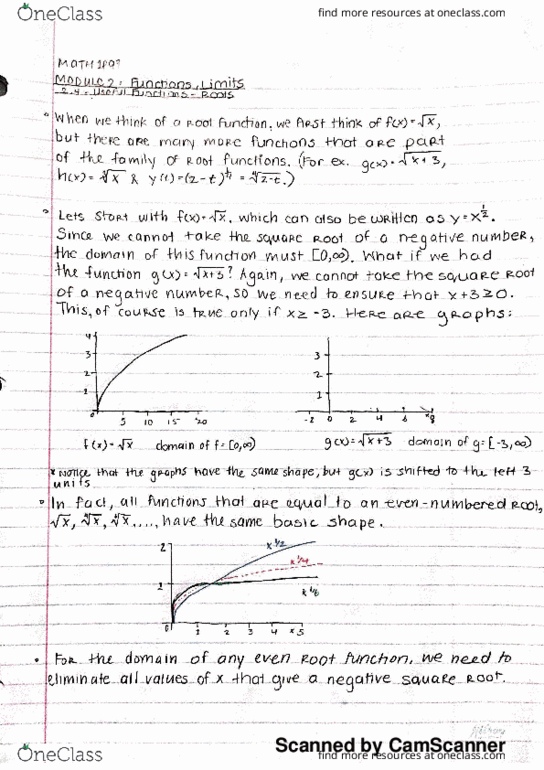 MATH 1P97 Lecture 9: Online (Module 2: Functions & Limits) Chapter 2.4 - Useful Functions- Roots thumbnail