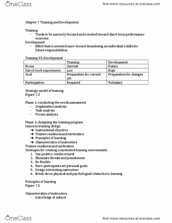 ADM 2337 Lecture Notes - Lecture 5: Task Analysis, Programmed Learning, Reinforcement thumbnail