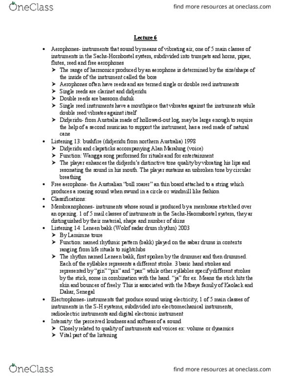 MUS 2420 Lecture Notes - Lecture 6: Railways Act 1921, Pitch Class, Gamelan Gong Kebyar thumbnail