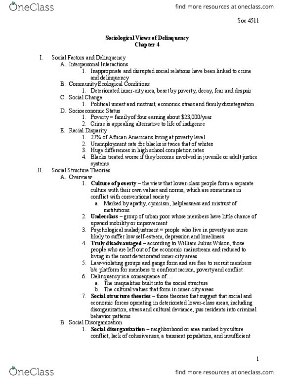 SOCIOL 4511 Chapter Notes - Chapter 4: Attachment Theory, Caudron G.4, Peer Group thumbnail