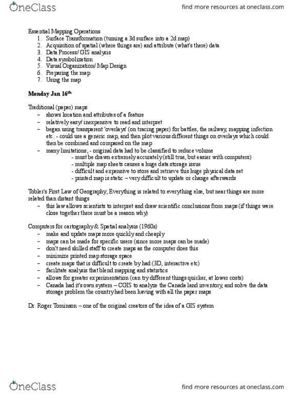 GEOG 2480 Lecture Notes - Lecture 5: Decision Support System, Tracing Paper, Spatial Analysis thumbnail