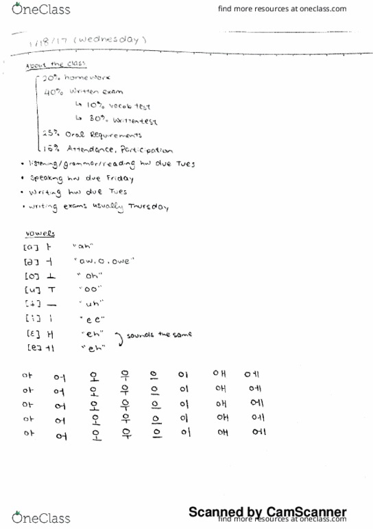 KOREAN 1A Lecture 1: week1 lectures1-3: Hangul, the Korean Alphabet thumbnail