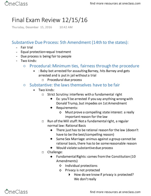 MANAGMNT 260 Lecture Notes - Lecture 28: Supremacy Clause, Bait Fish, Commerce Clause thumbnail