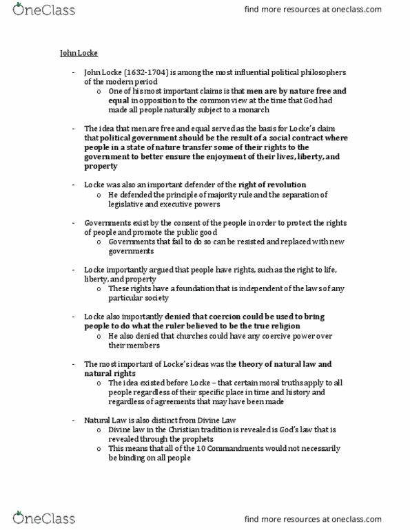 PHIL 1010 Lecture Notes - Lecture 1: Divine Law, Samuel Von Pufendorf, Wage Labour thumbnail