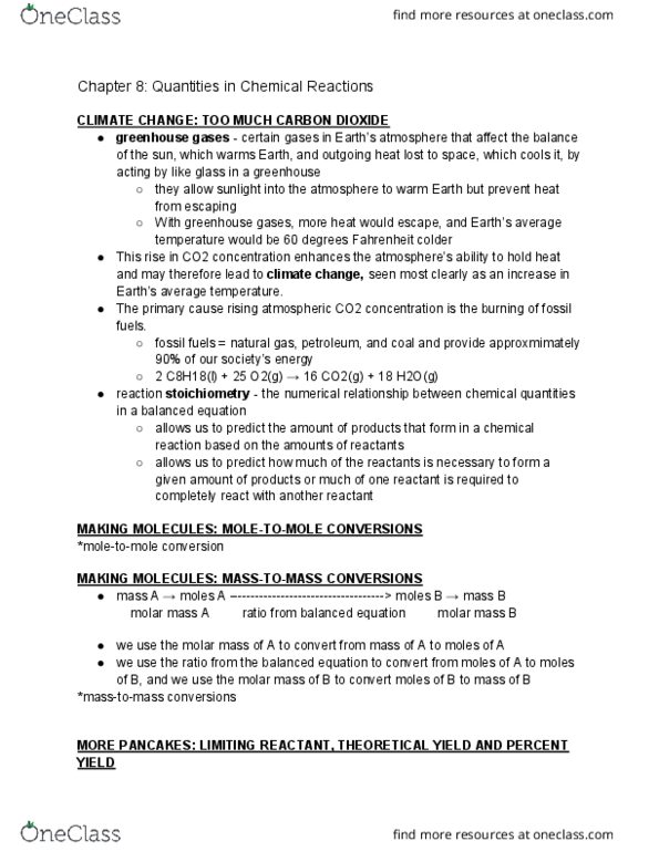 CHEM 1122 Lecture Notes - Lecture 8: Endothermic Process, Molar Mass, Limiting Reagent thumbnail