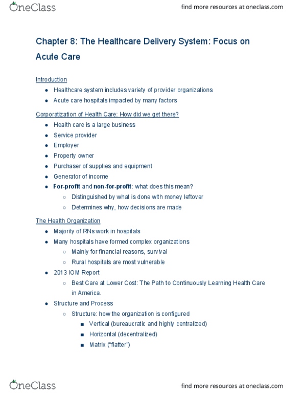 NURS 1110 Chapter Notes - Chapter 8: Never Events, Underinsured, Copayment thumbnail