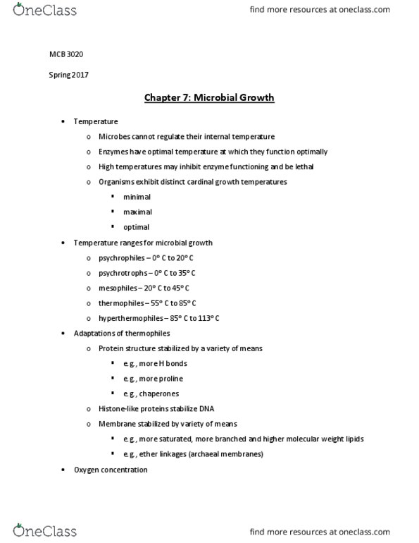 MCB 3020 Lecture Notes - Lecture 15: Electron Acceptor, Facultative Anaerobic Organism, Obligate Aerobe thumbnail