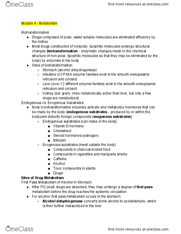 NURS 3100 Chapter Notes - Chapter 4: Codeine, Warfarin, Enalapril thumbnail