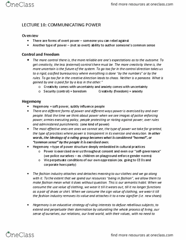 COMM256 Lecture 10: Lecture 10 Notes thumbnail