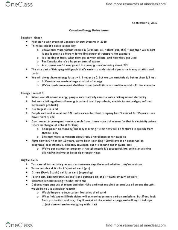 ENVS 4401 Lecture Notes - Lecture 1: Pie Chart, Pierre Trudeau, Smart Grid thumbnail