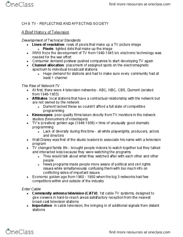 COMM245 Chapter Notes - Chapter 9: Strip Programming, Pbs, Network Affiliate thumbnail