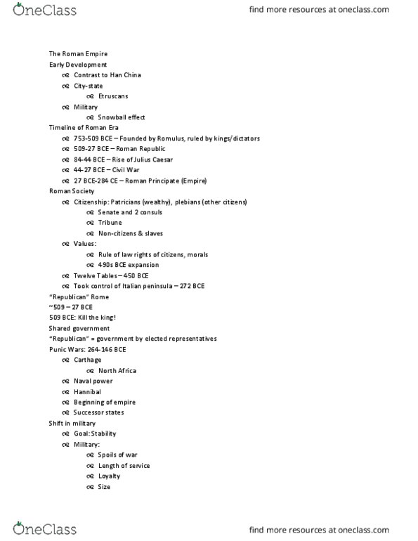 HIST 1010 Lecture Notes - Lecture 23: Dowry, Domus Aurea, Imperium thumbnail