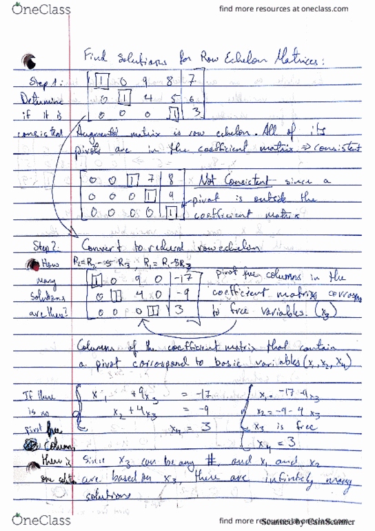 MATH 220 Lecture 5: Row Echelon and Row Reduction 1.2 Part 2 thumbnail