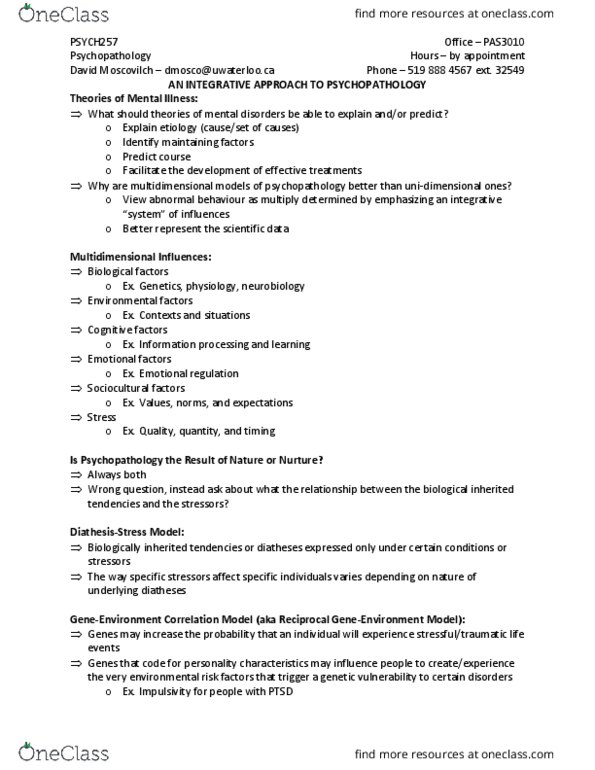 PSYCH257 Lecture Notes - Lecture 4: Epigenome, Schizophrenia, Prefrontal Cortex thumbnail