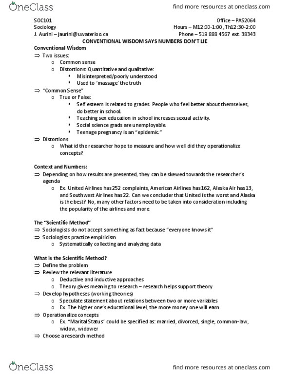 SOC101 Lecture Notes - Lecture 3: Sampling Bias, Informed Consent, Sampling Error thumbnail