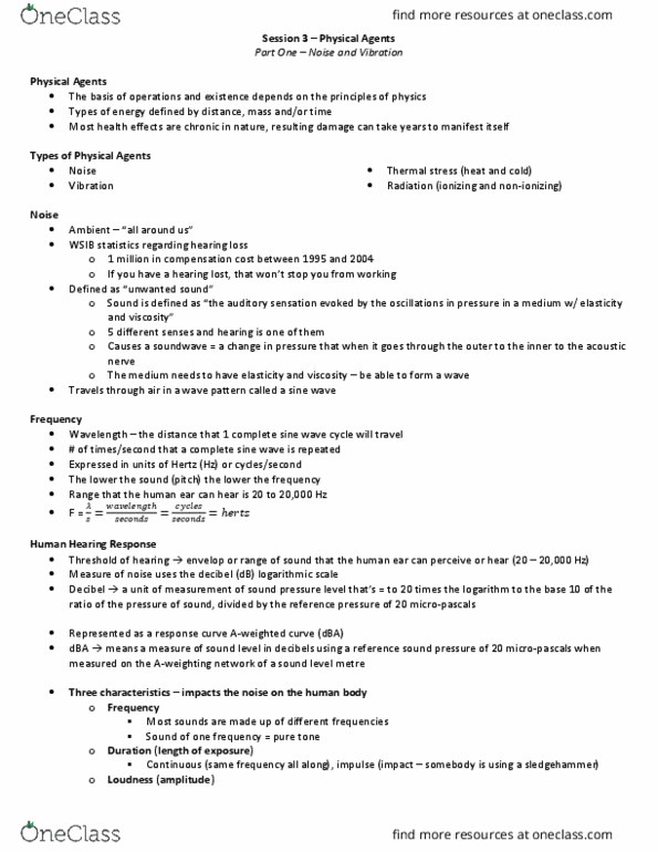 HRM 3400 Lecture Notes - Lecture 3: United Nations Scientific Committee On The Effects Of Atomic Radiation, Heat Cramps, Dry Cleaning thumbnail