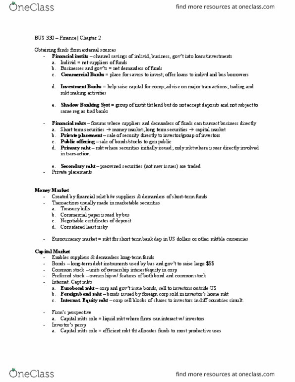 BUS 330 Lecture Notes - Lecture 2: Double Taxation, Nasdaq, Behavioral Economics thumbnail