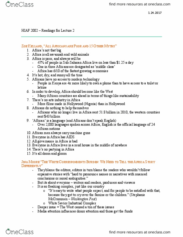 HIAF 2002 Chapter Notes - Chapter Lec. 2: Spirit Possession, Ower, Buganda thumbnail