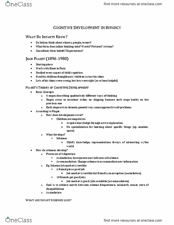 Psychology 2410A/B Lecture Notes - Lecture 3: Prefrontal Cortex, Numerical Cognition, Approximate Number System thumbnail