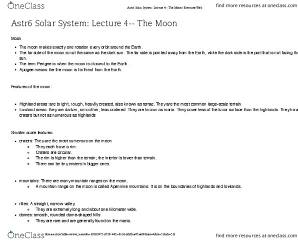 ASTR 6 Lecture Notes - Lecture 4: Luna 13, Luna 10, Surveyor 6 thumbnail