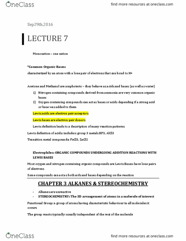 CHM136H1 Lecture Notes - Lecture 7: Benzene, Solvent, Butane thumbnail