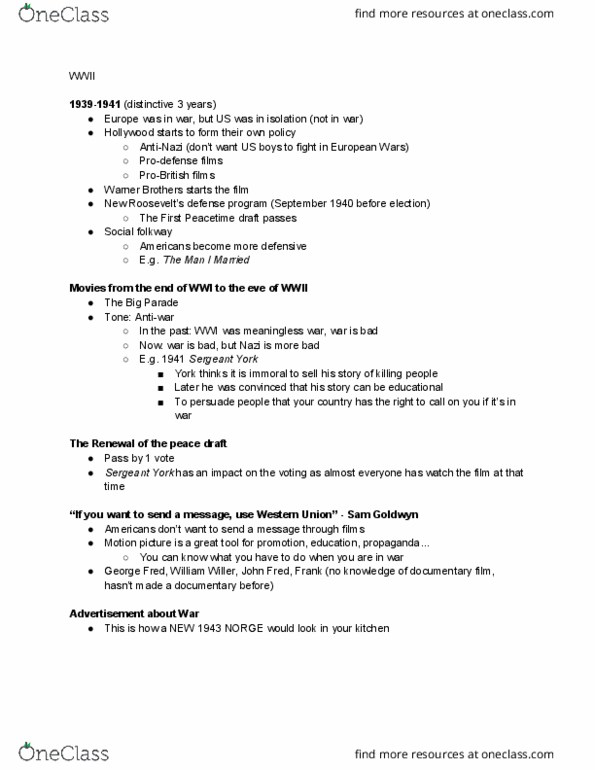 AMST 35a Lecture Notes - Lecture 8: Synecdoche, Raul Hilberg, John Schlesinger thumbnail