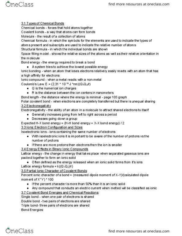 CHEM 130 Lecture Notes - Lecture 3: Boron, Roman Numerals, Formal Charge thumbnail