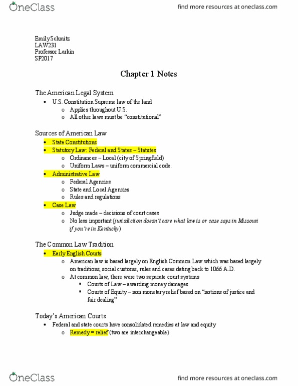 LAW 231 Lecture Notes - Lecture 1: United States Code, United States Reports, Legal Aspects Of Computing thumbnail