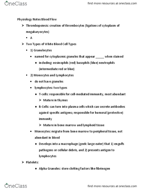 01:146:356 Lecture Notes - Lecture 2: Antigen, Granulocyte, Thrombin thumbnail