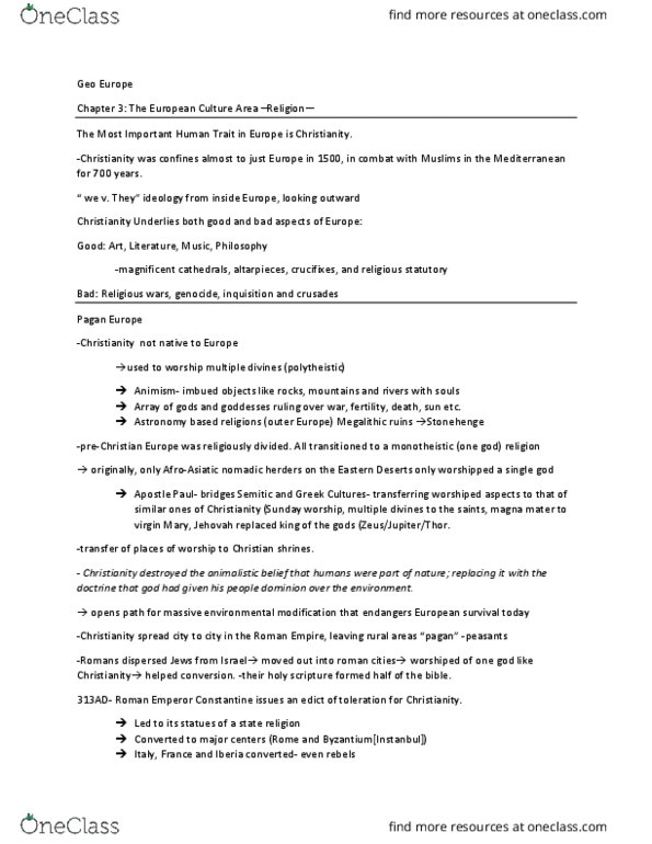 Geography 2050A/B Chapter Notes - Chapter 3: Danube, Paul The Apostle, Istanbul thumbnail