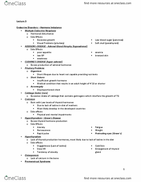 CHEM 183 Lecture Notes - Lecture 3: Thyroid, Premenstrual Syndrome, Goitrogen thumbnail