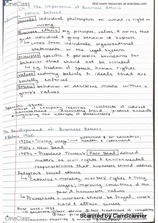 BCOR 2003 Chapter 1: BCOR2003- chapter 1 notes thumbnail