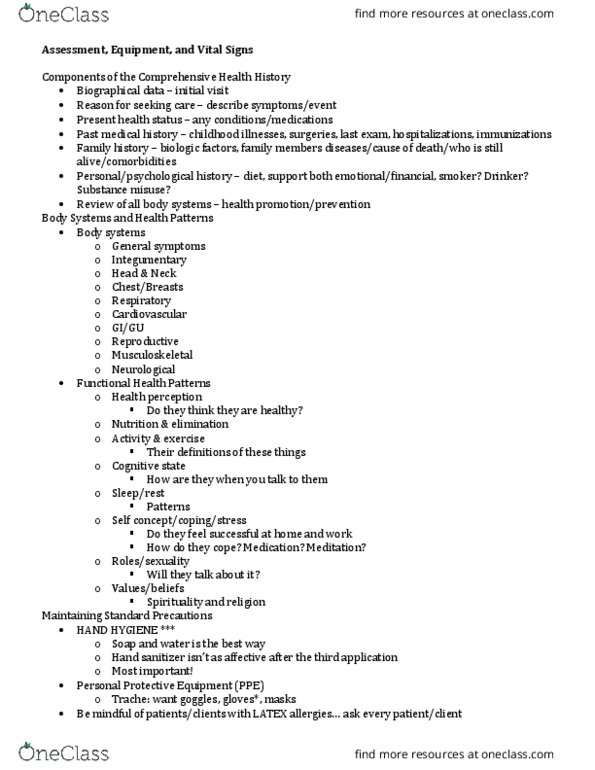 NURS 3120 Lecture Notes - Lecture 2: Personal Protective Equipment, Snellen Chart, Pulse Oximetry thumbnail