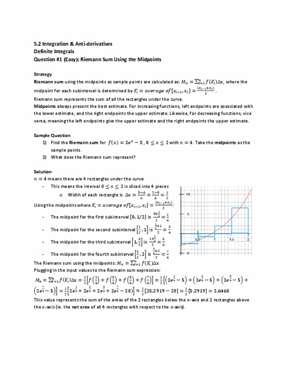 MAT136H1 Lecture Notes - Riemann Sum thumbnail