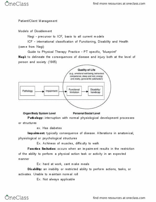 PT 5101 Lecture Notes - Lecture 4: Data Comparison, Vital Signs, Patient Education thumbnail