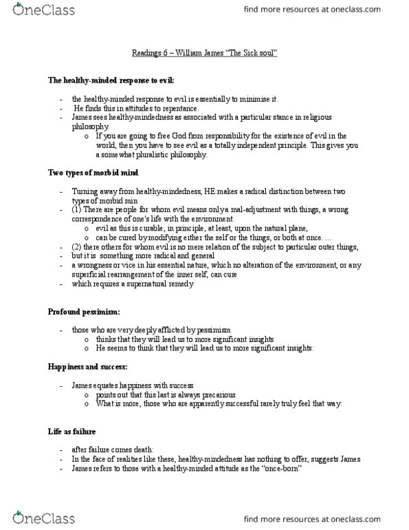 PHILOS 1E03 Chapter Notes - Chapter William James: Epicureanism, Stoicism thumbnail