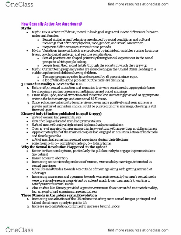 SOC 4014 Lecture Notes - Lecture 4: Premarital Sex, Oral Sex, Teenage Pregnancy thumbnail