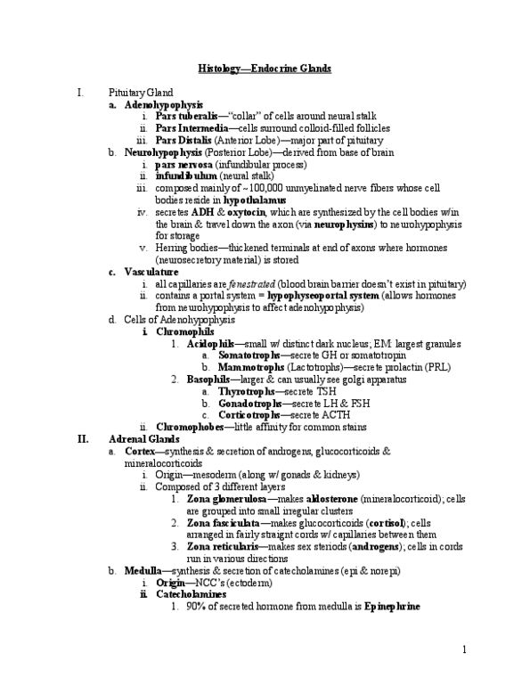 BIOL 2P93 Lecture Notes - Growth Hormone, Aldosterone, Cortisol thumbnail