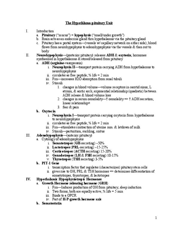 BIOL 2P93 Lecture Notes - Aromatase, Breastfeeding, Adrenocorticotropic Hormone thumbnail