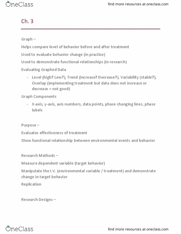 EAB 3703 Lecture Notes - Lecture 2: Dependent And Independent Variables, Reinforcement, Tylenol (Brand) thumbnail