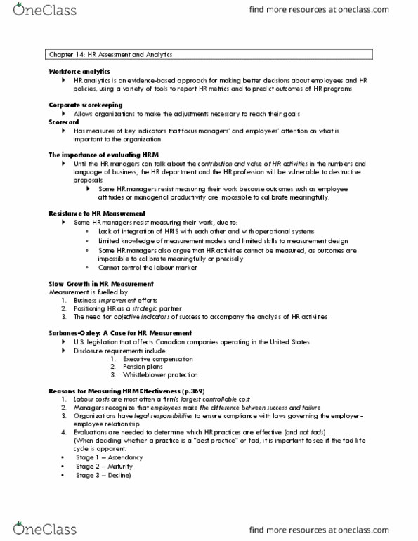 MANA 463 Lecture Notes - Lecture 14: Cost Accounting, Executive Compensation, Outsourcing thumbnail