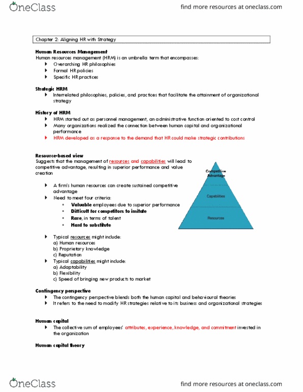 MANA 463 Lecture Notes - Lecture 2: Human Resource Management, Human Capital, Croatian Radiotelevision thumbnail