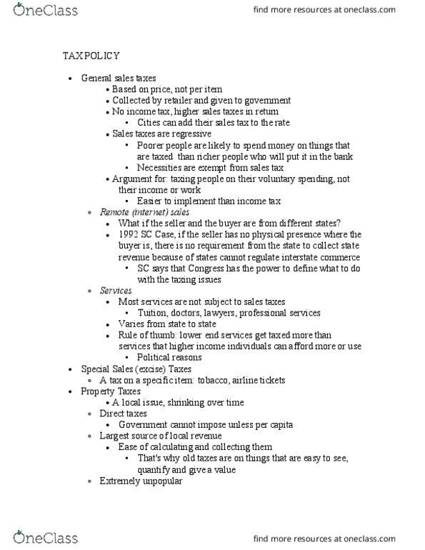 PSCI 3325 Lecture Notes - Lecture 27: Income Property, Flat Rate thumbnail