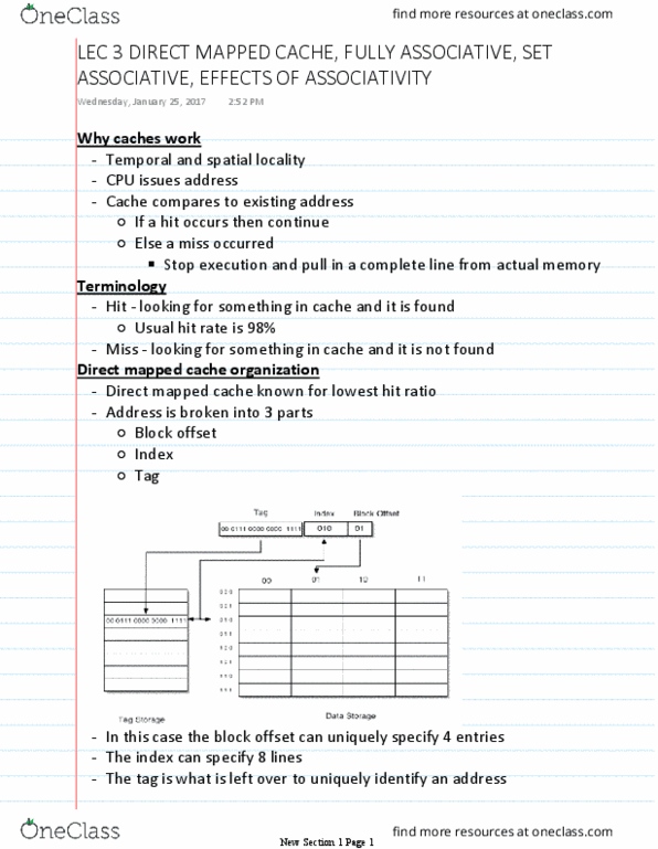 ELEG 4983 Lecture Notes - Lecture 3: Dirty Bit thumbnail