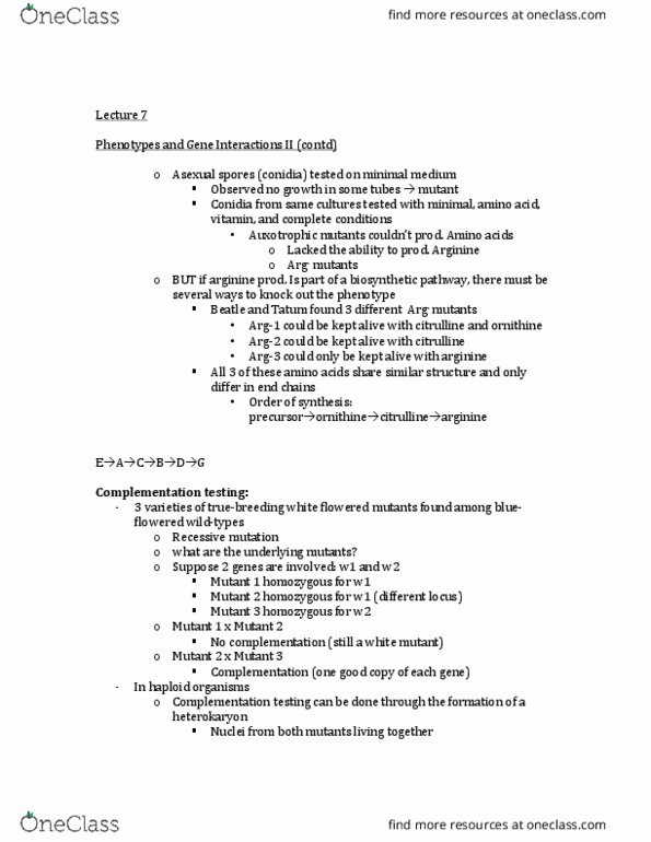 BIOL 202 Lecture Notes - Lecture 7: Random Effects Model, Citrulline, Conidium thumbnail