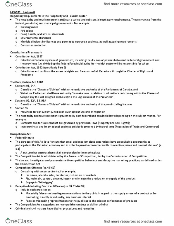 LAW 321 Lecture Notes - Lecture 8: Aea, Implied Warranty, Concurrent Jurisdiction thumbnail